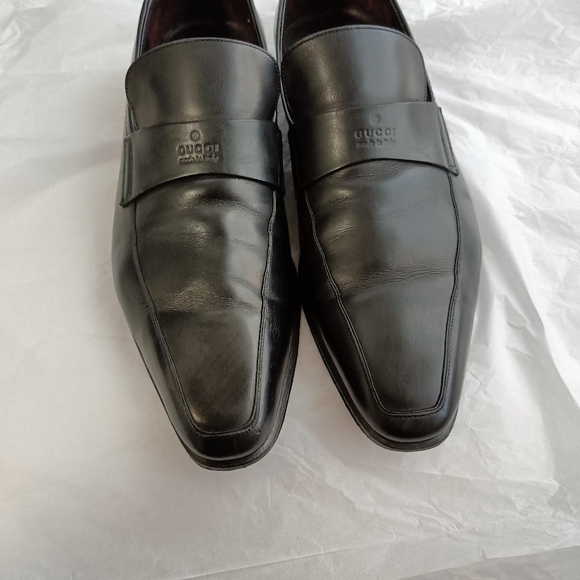 Gucci Logo Mens Leather logo luxury Shoes Loafers size UK 7.5 us 8 - Picture 12 of 16